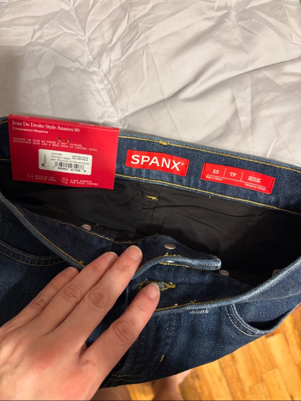 SPANX Dark Blue Denim Jeggings with Shaping